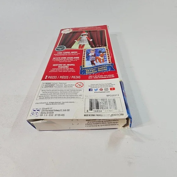 Elf on the Shelf Claus Couture Collection Tiny Tinsel Dress Clothes Outfit - Picture 4 of 5